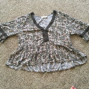 Lucky Brand Floral, Boho Top
